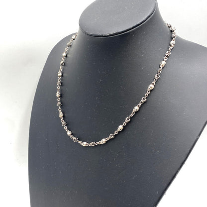【中古品】【メンズ/レディース】 Justin Davis ジャスティンデイビス 925 SKULL DIVINE スカル ディバイン CHAIN NECKLACE チェーン ネックレス アクセサリー 192-250901-ya-10-izu カラー：シルバー 万代Net店