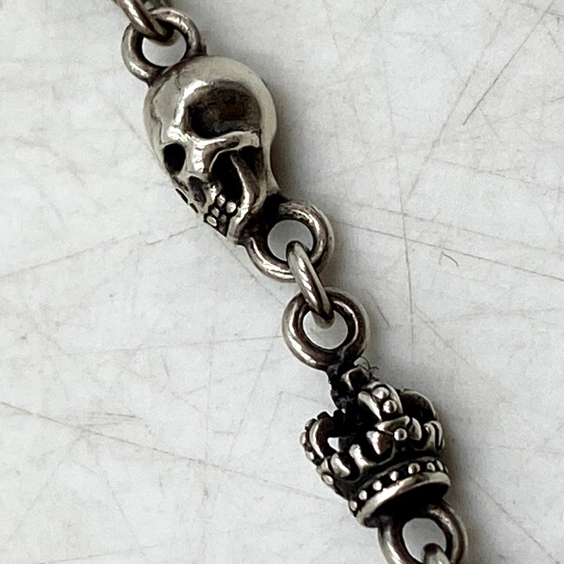 【中古品】【メンズ/レディース】 Justin Davis ジャスティンデイビス 925 SKULL DIVINE スカル ディバイン CHAIN NECKLACE チェーン ネックレス アクセサリー 192-250901-ya-10-izu カラー：シルバー 万代Net店