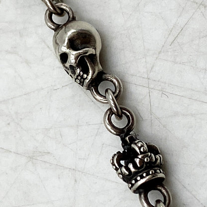 【中古品】【メンズ/レディース】 Justin Davis ジャスティンデイビス 925 SKULL DIVINE スカル ディバイン CHAIN NECKLACE チェーン ネックレス アクセサリー 192-250901-ya-10-izu カラー：シルバー 万代Net店