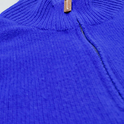 【中古品】【メンズ】 Polo by Ralph Lauren ポロバイラルフローレン HALF-ZIP KNIT SWEATER ハーフジップ ニットセーター トップス 長袖 147-250910-ma-17-izu サイズ：L カラー：BLUE 万代Net店