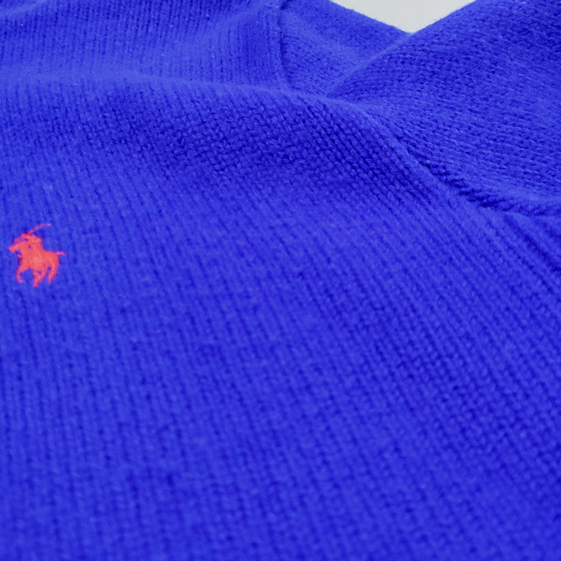 【中古品】【メンズ】 Polo by Ralph Lauren ポロバイラルフローレン HALF-ZIP KNIT SWEATER ハーフジップ ニットセーター トップス 長袖 147-250910-ma-17-izu サイズ：L カラー：BLUE 万代Net店