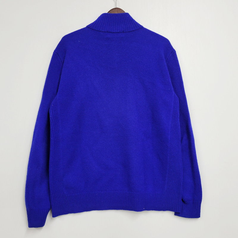 【中古品】【メンズ】 Polo by Ralph Lauren ポロバイラルフローレン HALF-ZIP KNIT SWEATER ハーフジップ ニットセーター トップス 長袖 147-250910-ma-17-izu サイズ：L カラー：BLUE 万代Net店