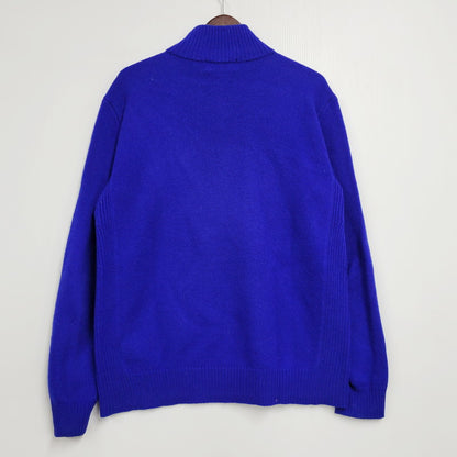 【中古品】【メンズ】 Polo by Ralph Lauren ポロバイラルフローレン HALF-ZIP KNIT SWEATER ハーフジップ ニットセーター トップス 長袖 147-250910-ma-17-izu サイズ：L カラー：BLUE 万代Net店