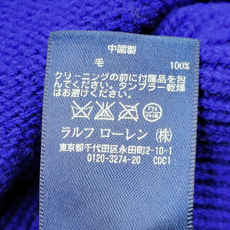 【中古品】【メンズ】 Polo by Ralph Lauren ポロバイラルフローレン HALF-ZIP KNIT SWEATER ハーフジップ ニットセーター トップス 長袖 147-250910-ma-17-izu サイズ：L カラー：BLUE 万代Net店