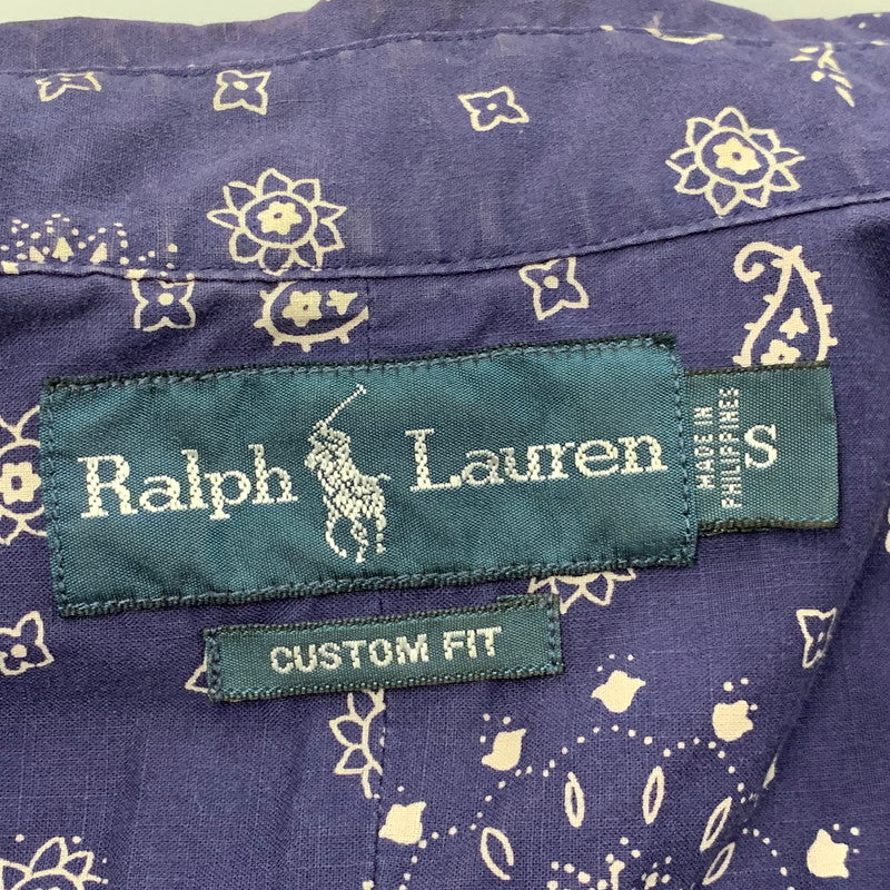 【中古品】【メンズ】 RALPH LAUREN ラルフローレン CUSTOM FIT カスタム フィット SS ショートスリーブ BD SHIRT ボタンダウン シャツ トップス 半袖 146-250911-ya-08-izu サイズ：S カラー：パープル系 万代Net店