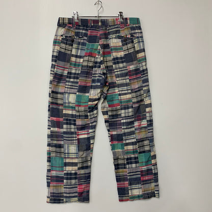 【現状渡し品】【メンズ】 Brooks Brothers ブルックスブラザーズ PATCHWORK PANTS パッチワーク パンツ ズボン ボトムス 157-250907-ya-10-izu サイズ：36×32 カラー：マルチ 万代Net店