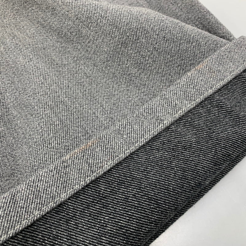 【中古品】【メンズ】 GRAPHPAPER グラフペーパー COLORFAST DENIM 2 TUCK PANTS GM203-40093B カラーファスト デニム 2タック パンツ ボトムス 151-250901-as-12-izu サイズ：2 カラー：グレー 万代Net店