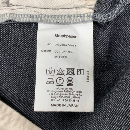 【中古品】【メンズ】 GRAPHPAPER グラフペーパー COLORFAST DENIM 2 TUCK PANTS GM203-40093B カラーファスト デニム 2タック パンツ ボトムス 151-250901-as-12-izu サイズ：2 カラー：グレー 万代Net店