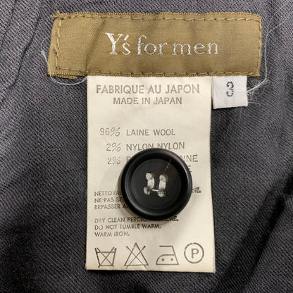 【現状渡し品】【メンズ】 Y's for men ワイズ フォー メン WOOL WIDE PANTS MN-T10-198 ウール ワイド パンツ ボトムス 151-250901-as-20-izu サイズ：3 カラー：ブラック 万代Net店