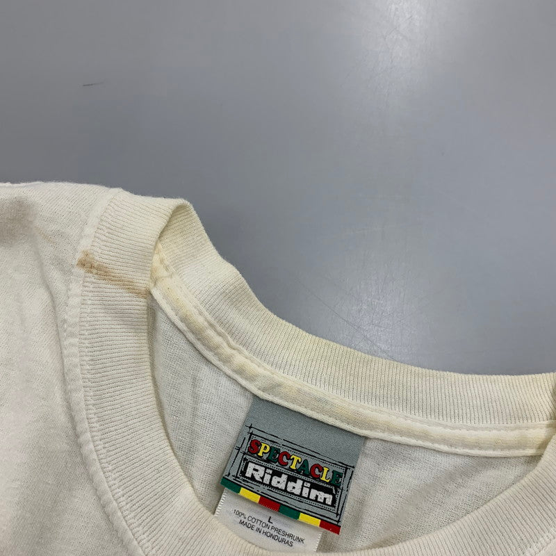 【現状渡し品】【メンズ】 SPECTACLE RIDDIM スペクタクルリディム × MASTERPIECE マスタピース GARNET SILK T-SHIRT ガーネットシルク Tシャツ トップス 半袖 142-250907-ya-13-izu サイズ：L カラー：白 万代Net店