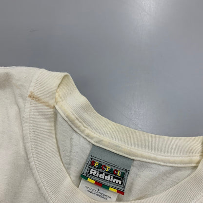 【現状渡し品】【メンズ】 SPECTACLE RIDDIM スペクタクルリディム × MASTERPIECE マスタピース GARNET SILK T-SHIRT ガーネットシルク Tシャツ トップス 半袖 142-250907-ya-13-izu サイズ：L カラー：白 万代Net店