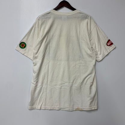 【現状渡し品】【メンズ】 SPECTACLE RIDDIM スペクタクルリディム × MASTERPIECE マスタピース GARNET SILK T-SHIRT ガーネットシルク Tシャツ トップス 半袖 142-250907-ya-13-izu サイズ：L カラー：白 万代Net店