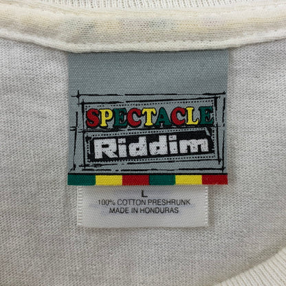 【現状渡し品】【メンズ】 SPECTACLE RIDDIM スペクタクルリディム × MASTERPIECE マスタピース GARNET SILK T-SHIRT ガーネットシルク Tシャツ トップス 半袖 142-250907-ya-13-izu サイズ：L カラー：白 万代Net店