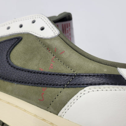 【中古美品】【メンズ】 NIKE×TRAVIS SCOTT ナイキ×トラヴィス・スコット DM7866-200 AIR JORDAN 1 LOW OG SP エアジョーダン 1 ロー オリジナル スペシャル 靴 スニーカー シューズ 160-250902-ma-15-izu サイズ：28.5cm カラー：REVERSE OLIVE 万代Net店