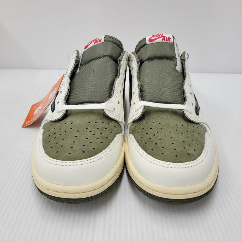 【中古美品】【メンズ】 NIKE×TRAVIS SCOTT ナイキ×トラヴィス・スコット DM7866-200 AIR JORDAN 1 LOW OG SP エアジョーダン 1 ロー オリジナル スペシャル 靴 スニーカー シューズ 160-250902-ma-15-izu サイズ：28.5cm カラー：REVERSE OLIVE 万代Net店