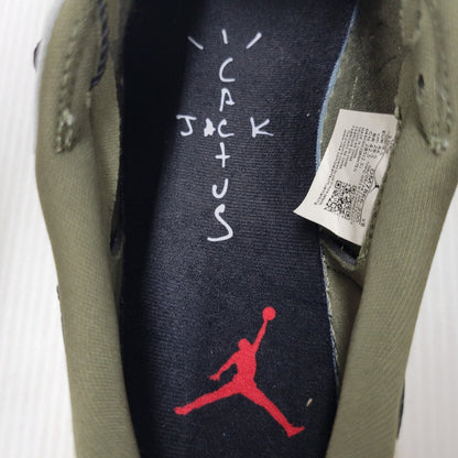 【中古美品】【メンズ】 NIKE×TRAVIS SCOTT ナイキ×トラヴィス・スコット DM7866-200 AIR JORDAN 1 LOW OG SP エアジョーダン 1 ロー オリジナル スペシャル 靴 スニーカー シューズ 160-250902-ma-15-izu サイズ：28.5cm カラー：REVERSE OLIVE 万代Net店