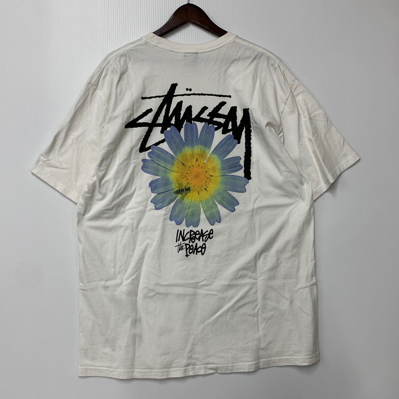 【中古品】【メンズ】 STUSSY ステューシー ITP FLOWER TEE フラワーＴシャツ トップス 半袖 142-250907-ya-14-izu サイズ：XL カラー：白 万代Net店