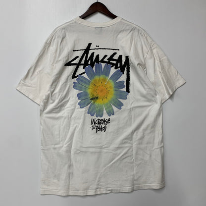 【中古品】【メンズ】 STUSSY ステューシー ITP FLOWER TEE フラワーＴシャツ トップス 半袖 142-250907-ya-14-izu サイズ：XL カラー：白 万代Net店
