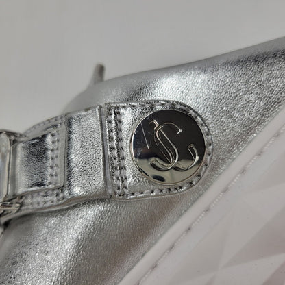【中古品】【レディース】 JIMMY CHOO ジミーチュウ DIAMOND MAXI ダイヤモンドマキシ 靴 シューズ サンダル クロッグ 183-250902-ma-19-izu サイズ：37 カラー：シルバー 万代Net店