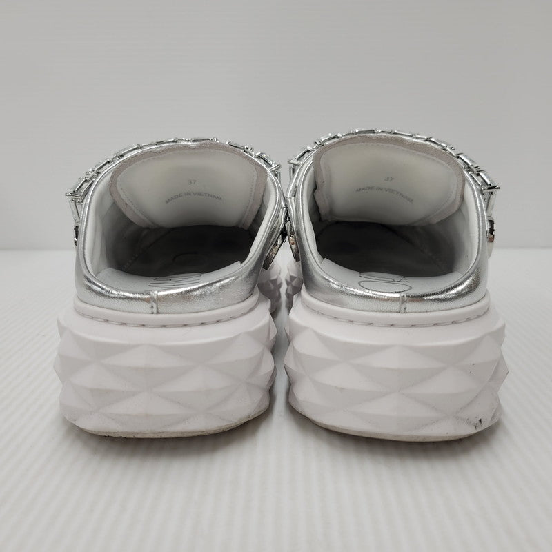 【中古品】【レディース】 JIMMY CHOO ジミーチュウ DIAMOND MAXI ダイヤモンドマキシ 靴 シューズ サンダル クロッグ 183-250902-ma-19-izu サイズ：37 カラー：シルバー 万代Net店