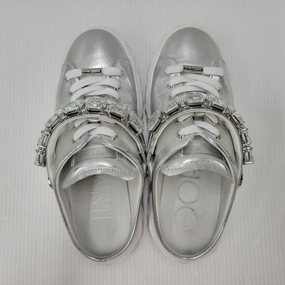 【中古品】【レディース】 JIMMY CHOO ジミーチュウ DIAMOND MAXI ダイヤモンドマキシ 靴 シューズ サンダル クロッグ 183-250902-ma-19-izu サイズ：37 カラー：シルバー 万代Net店