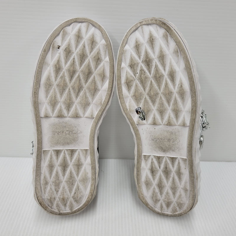 【中古品】【レディース】 JIMMY CHOO ジミーチュウ DIAMOND MAXI ダイヤモンドマキシ 靴 シューズ サンダル クロッグ 183-250902-ma-19-izu サイズ：37 カラー：シルバー 万代Net店