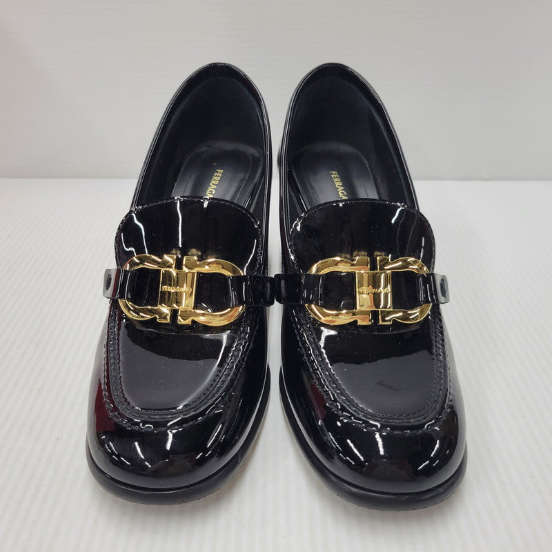 【中古品】【レディース】 Salvatore Ferragamo サルヴァトーレフェラガモ 0769316 MARLENA マルレナ 靴 シューズ ハイヒール パンプス 183-250902-ma-18-izu サイズ：7 カラー：ブラック 万代Net店