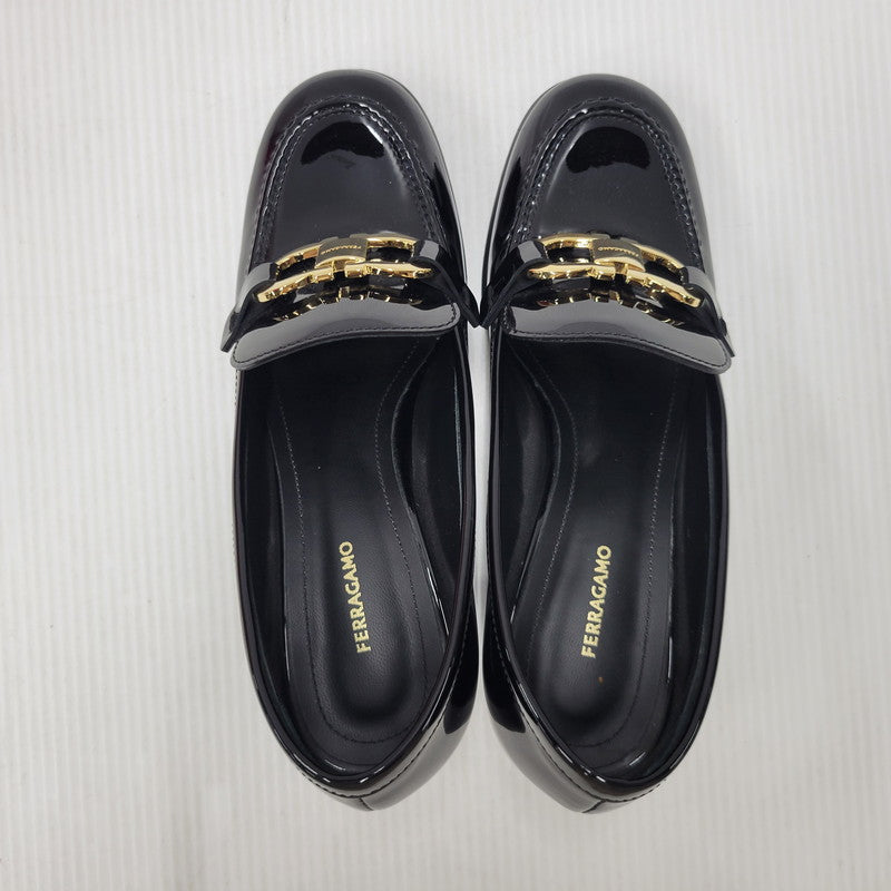 【中古品】【レディース】 Salvatore Ferragamo サルヴァトーレフェラガモ 0769316 MARLENA マルレナ 靴 シューズ ハイヒール パンプス 183-250902-ma-18-izu サイズ：7 カラー：ブラック 万代Net店