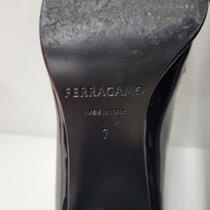 【中古品】【レディース】 Salvatore Ferragamo サルヴァトーレフェラガモ 0769316 MARLENA マルレナ 靴 シューズ ハイヒール パンプス 183-250902-ma-18-izu サイズ：7 カラー：ブラック 万代Net店