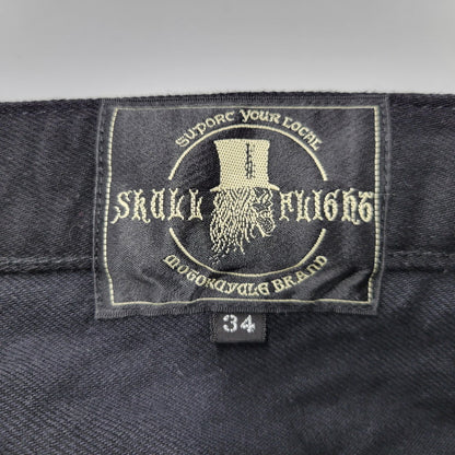 【中古品】【メンズ】 SKULL FLIGHT スカルフライト SS PANTS TYPE6 パンツ ボトムス 156-250909-as-15-izu サイズ：34 カラー：ブラック 万代Net店