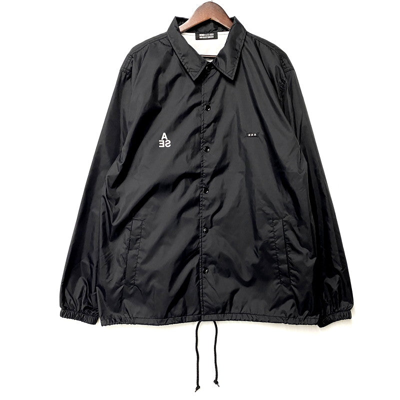 【中古品】【メンズ】 GOD SELECTION XXX×WIND AND SEA ゴッドセレクション トリプルエックス×ウィンダンシー GX-A23-WSJK-02 23AW COACH JACKET コーチジャケット アウター 長袖 142-250903-ma-07-izu サイズ：L カラー：BLACK 万代Net店