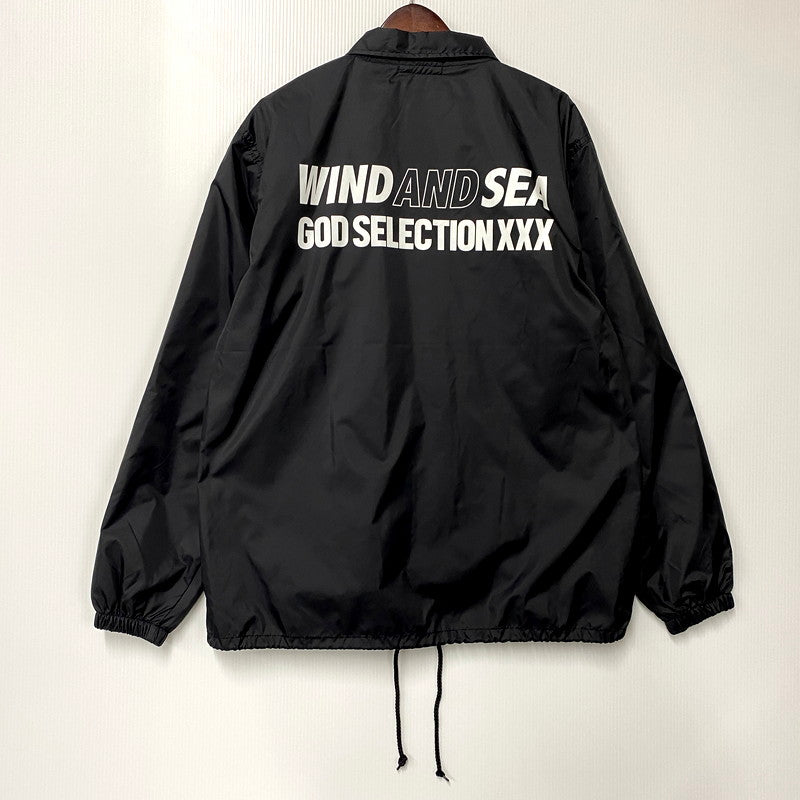 【中古品】【メンズ】 GOD SELECTION XXX×WIND AND SEA ゴッドセレクション トリプルエックス×ウィンダンシー GX-A23-WSJK-02 23AW COACH JACKET コーチジャケット アウター 長袖 142-250903-ma-07-izu サイズ：L カラー：BLACK 万代Net店