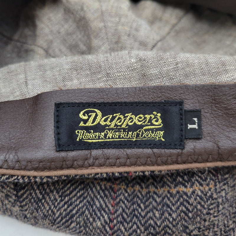 【中古品】【メンズ/レディース】 DAPPER'S ダッパーズ HERRINGBONE WOOL CASQUETTE ヘリンボーン ウール キャスケット 帽子 185-250909-as-17-izu サイズ：L カラー：マルチカラー 万代Net店