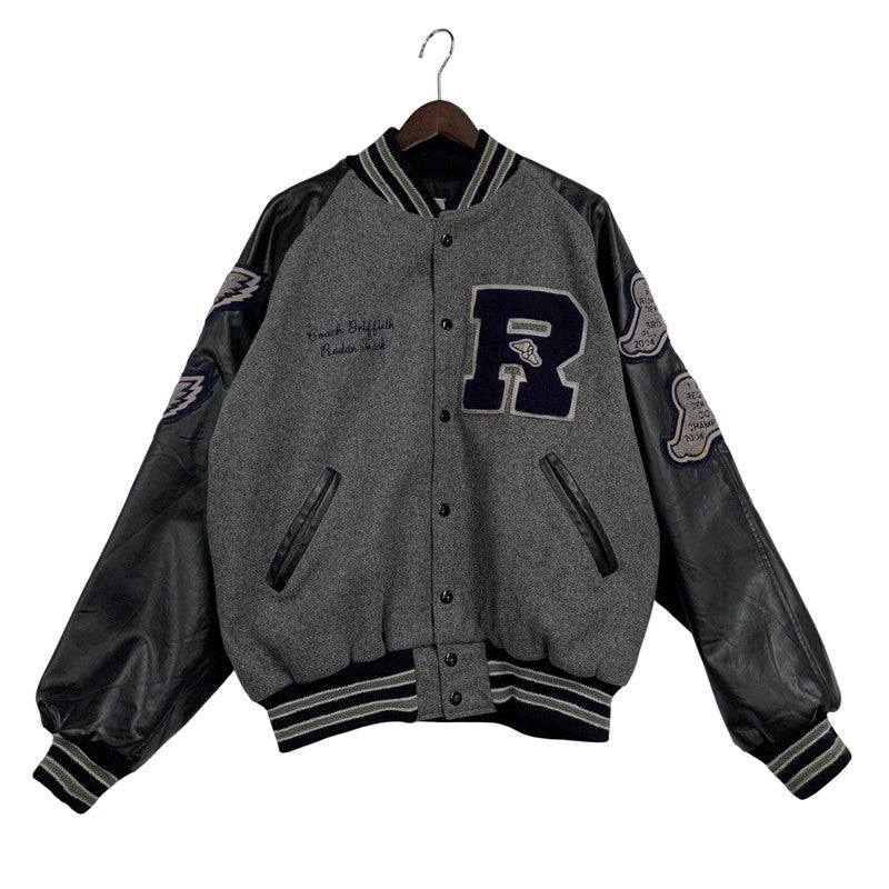 【中古品】【メンズ】 NEFF ネフ USA製 WAPPEN STADIUM JACKET ワッペン スウェット ジャケット アウター 146-250904-rk-13-izu サイズ：XL カラー：グレー×ブラック 万代Net店