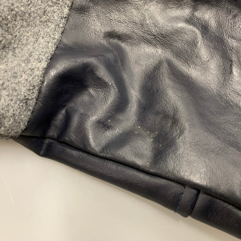 【中古品】【メンズ】 NEFF ネフ USA製 WAPPEN STADIUM JACKET ワッペン スウェット ジャケット アウター 146-250904-rk-13-izu サイズ：XL カラー：グレー×ブラック 万代Net店