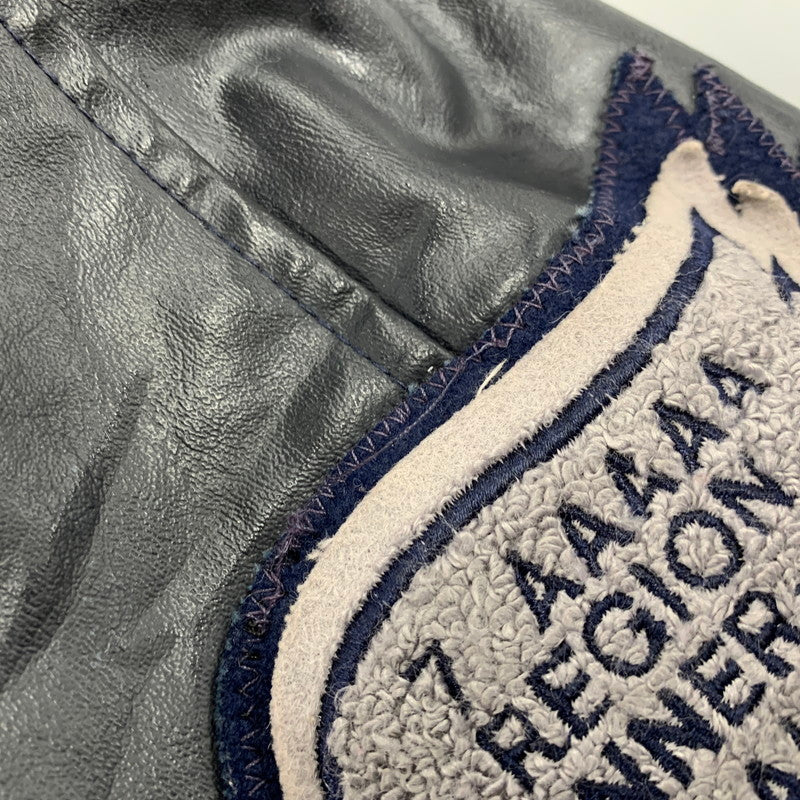 【中古品】【メンズ】 NEFF ネフ USA製 WAPPEN STADIUM JACKET ワッペン スウェット ジャケット アウター 146-250904-rk-13-izu サイズ：XL カラー：グレー×ブラック 万代Net店