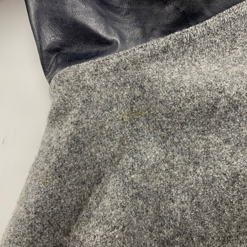 【中古品】【メンズ】 NEFF ネフ USA製 WAPPEN STADIUM JACKET ワッペン スウェット ジャケット アウター 146-250904-rk-13-izu サイズ：XL カラー：グレー×ブラック 万代Net店