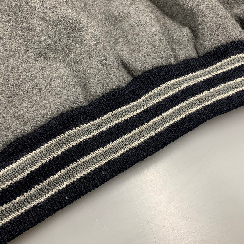 【中古品】【メンズ】 NEFF ネフ USA製 WAPPEN STADIUM JACKET ワッペン スウェット ジャケット アウター 146-250904-rk-13-izu サイズ：XL カラー：グレー×ブラック 万代Net店