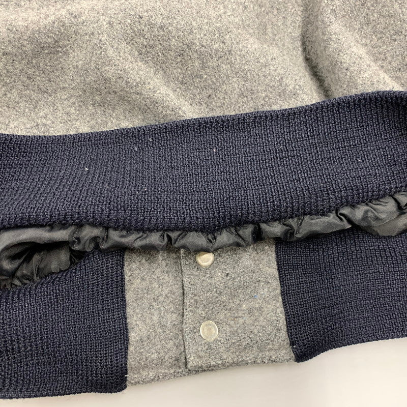 【中古品】【メンズ】 NEFF ネフ USA製 WAPPEN STADIUM JACKET ワッペン スウェット ジャケット アウター 146-250904-rk-13-izu サイズ：XL カラー：グレー×ブラック 万代Net店