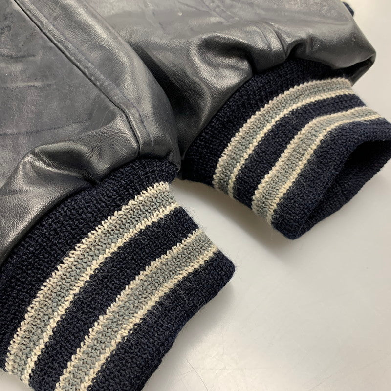 【中古品】【メンズ】 NEFF ネフ USA製 WAPPEN STADIUM JACKET ワッペン スウェット ジャケット アウター 146-250904-rk-13-izu サイズ：XL カラー：グレー×ブラック 万代Net店