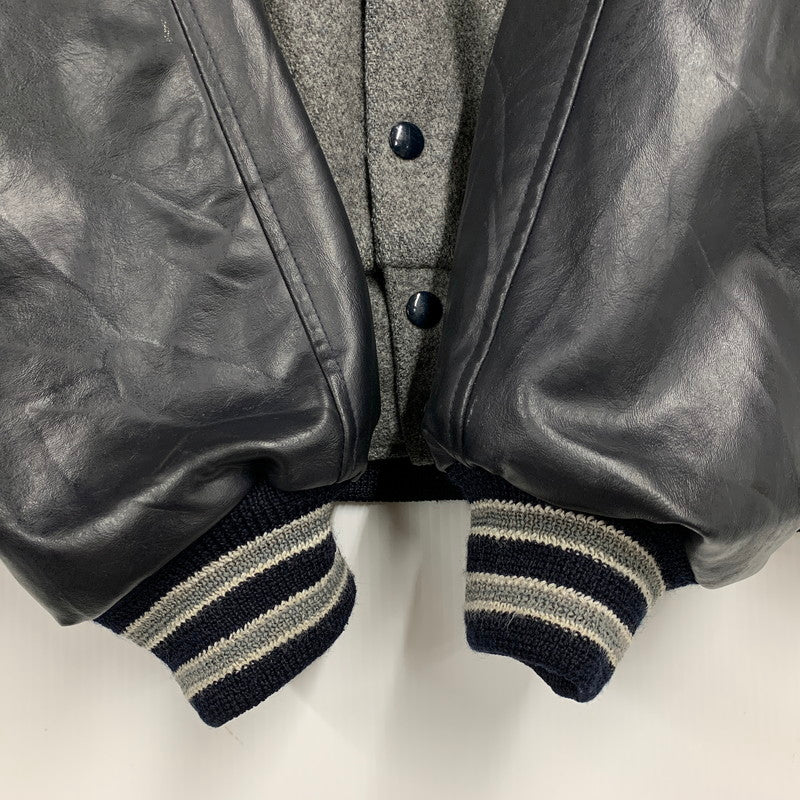 【中古品】【メンズ】 NEFF ネフ USA製 WAPPEN STADIUM JACKET ワッペン スウェット ジャケット アウター 146-250904-rk-13-izu サイズ：XL カラー：グレー×ブラック 万代Net店