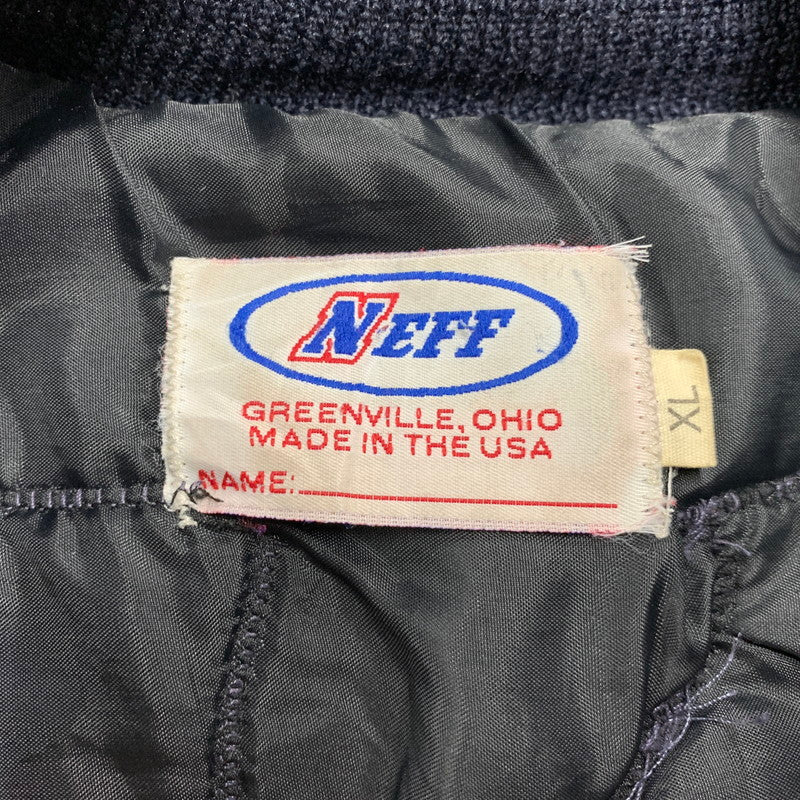 【中古品】【メンズ】 NEFF ネフ USA製 WAPPEN STADIUM JACKET ワッペン スウェット ジャケット アウター 146-250904-rk-13-izu サイズ：XL カラー：グレー×ブラック 万代Net店