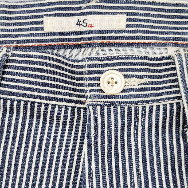 【中古品】【メンズ】 45R フォーティーファイブアール 4056022 HICKORY DENIM PANTS ヒッコリーデニムパンツ ズボン ボトムス 156-250910-ma-06-izu サイズ：32 カラー：STRIPE 万代Net店