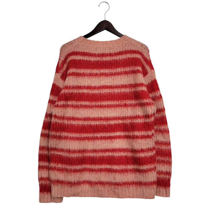 【中古品】【レディース】 POPPY ポピー BORDER LOOSE KNIT ボーダー ルーズ ニット 長袖 トップス 168-250909-as-16-izu サイズ：F カラー：レッド×ピンク 万代Net店