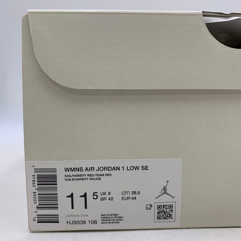 【中古品】【メンズ】 NIKE ナイキ HJ9338-106 WOMEN'S AIR JORDAN 1 LOW SE "SAIL TEAM RED VARSITY RED" スニーカー 靴 160-250904-rk-02-izu サイズ：28.5cm 万代Net店