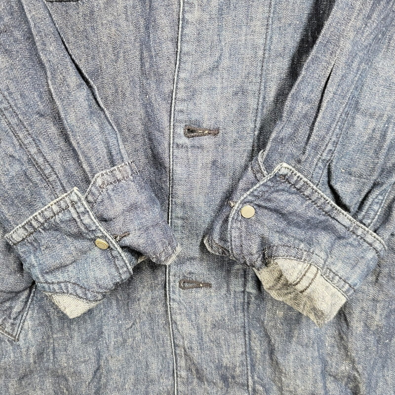 【中古品】【メンズ】 Lee リー LT0559 DENIM SHOP COAT デニムショップ コート アウター 長袖 147-250910-ma-04-izu サイズ：L カラー：インディゴ 万代Net店