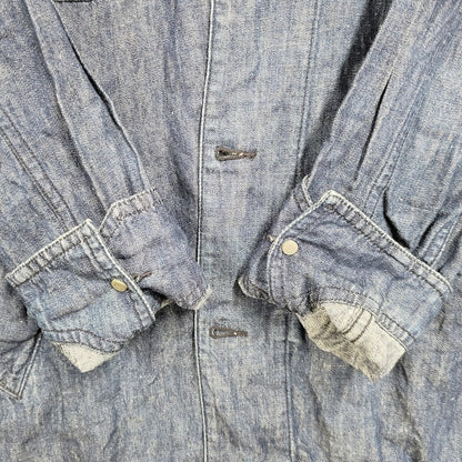 【中古品】【メンズ】 Lee リー LT0559 DENIM SHOP COAT デニムショップ コート アウター 長袖 147-250910-ma-04-izu サイズ：L カラー：インディゴ 万代Net店