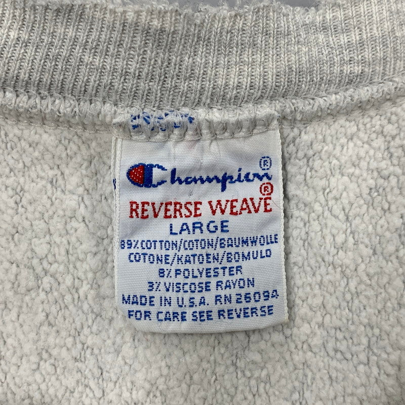 【現状渡し品】【メンズ】 Champion チャンピオン REVERSE WEAVE KENTUCKY VOLLEYBALL SWEAT SHIRT リバースウィーブ スウェットシャツ USA製 刺繍タグ トレーナー 長袖 トップス 146-250904-as-12-izu サイズ：L カラー：グレー 万代Net店