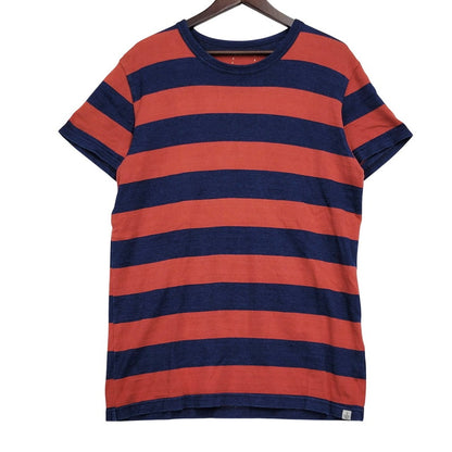 【中古品】【メンズ】 VISVIM ビズビム 0115205010028 SS BIG BORDER TEE ショートスリーブ ビッグボーダーT トップス 半袖 140-250910-ma-05-izu サイズ：3 カラー：インディゴ×レッド 万代Net店