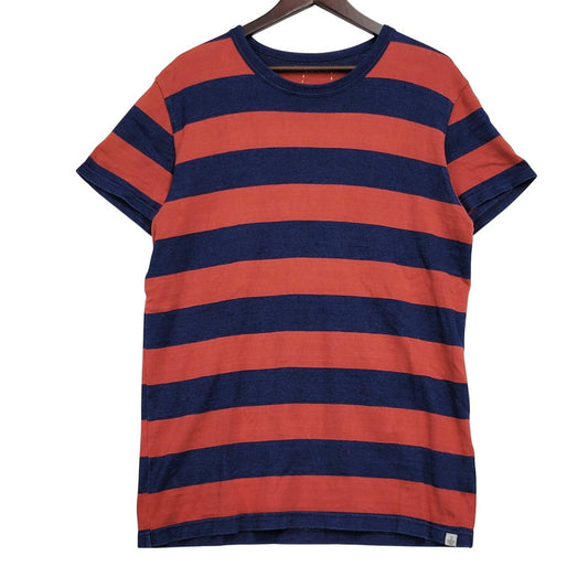 【中古品】【メンズ】 VISVIM ビズビム 0115205010028 SS BIG BORDER TEE ショートスリーブ ビッグボーダーT トップス 半袖 140-250910-ma-05-izu サイズ：3 カラー：インディゴ×レッド 万代Net店